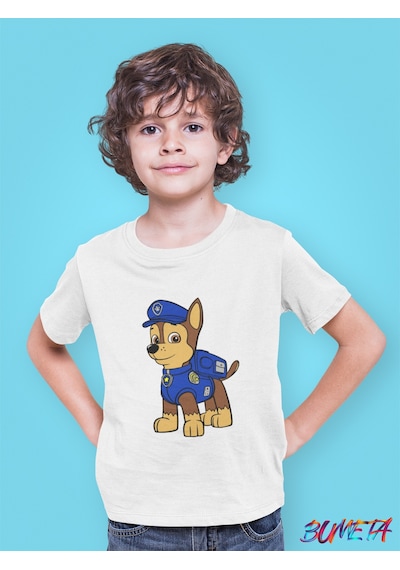 Bumeta Cesur Paw Chase Paw Patrol Çocuk Tişört T-shirt Beyaz
