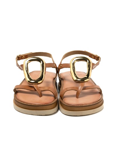 146 Camel Sandalet Kadın 26035 Myconian 2025 Greek Sandal Camel