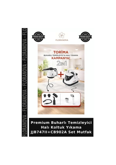 Premium Buharlı Temizleyici Halı Koltuk Yıkama Jjb747ıı+cb902a Set Mutfak