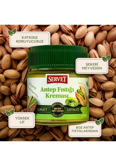Servet Şekeri Meyveden Antep Fıstığı Kreması 200g