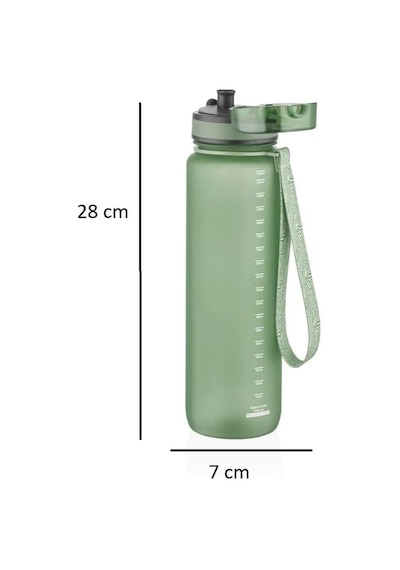 Tr Uzspace Büyük Boy Suluk - 1000 Ml Soft-touch Tritan Renkli Matara Yeşil Diğer