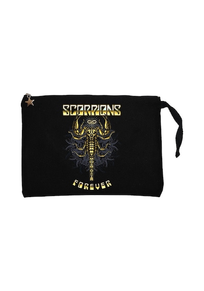 Scorpions Forever Siyah Clutch Astarlı Cüzdan / El Çantası Siyah