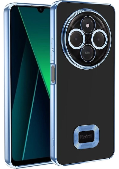 Xiaomi Redmi 14c 4g Kılıf Kamera Korumalı Logo Gösteren Zore Omega Kapak Sierra Mavi