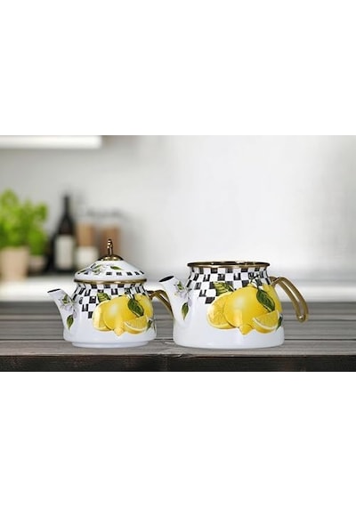 Lemon Gold Model Emaye Çaydanlık 1