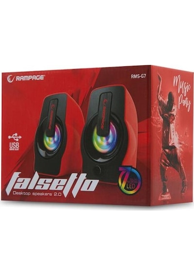 Rampage Rms-G7 Falsetto Usb Speaker Kırmızı