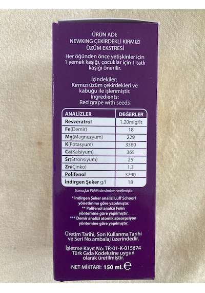New King Çekirdekli Kırmızı Üzüm Eki 150 ML