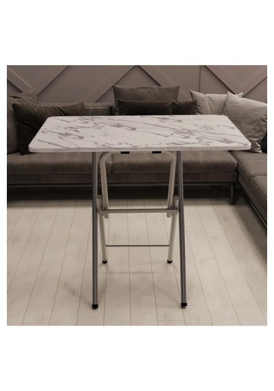 Katlanır Masa Kırma Masa 60x90 Beyaz Mermer Desen Çalışma Masası Katlanır Masa Kırma Masa 60x90 Beyaz Mermer Desen Çalışma Masası