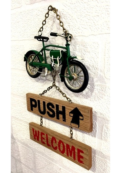 Metal Yeşil Bisiklet Pull/Push