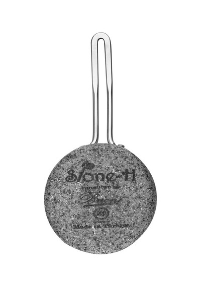 Brioni Stone-age 16 Cm Çizilmez Yanmaz Yapışmaz Indüksiyonlu Kapaklı Sos Tenceresi Gri
