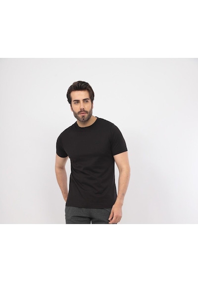 Fore Sport Erkek Bisiklet Yaka T-shirt Siyah