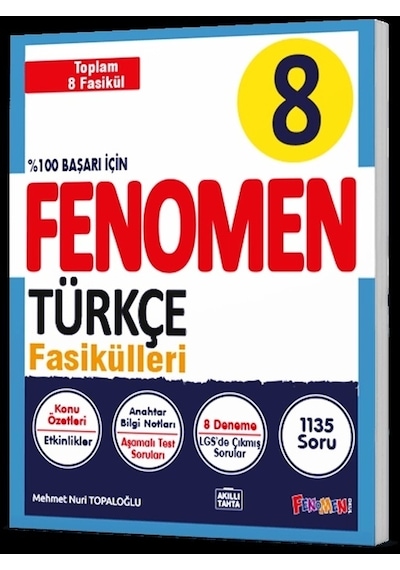 Fenomen Yayıncılık 8. Sınıf Türkçe Fasikül Seti 1-2-3-4-5-6-7-8. Sayılar