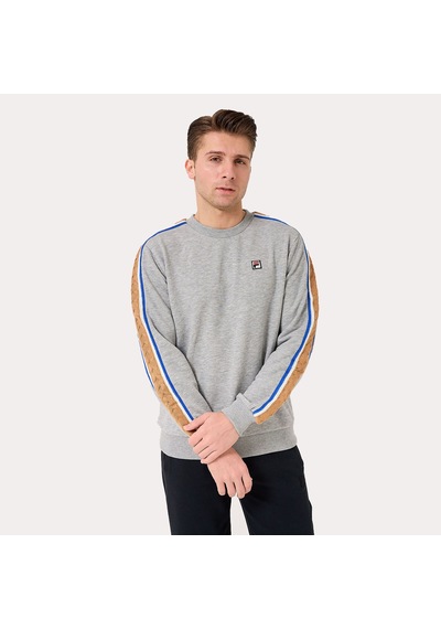 Açık Gri Fila Erkek Bisiklet Yaka Sweatshirt Braid Detail Tm411156 Açık Gri