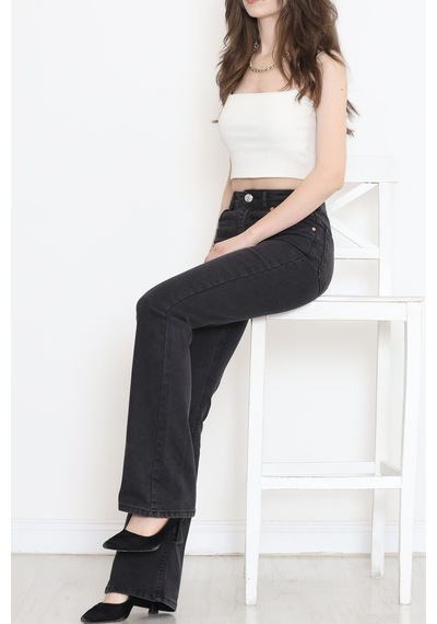 Mokashopin - İspanyol Paça Kot Pantolon Füme - 17274.1431. 001
