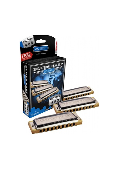 Hohner M5330pp Blues Harp Ms Pro Pack Mızıka A, C Ve G