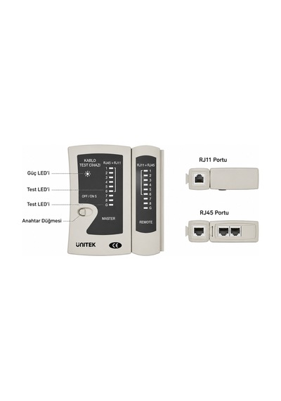 Unıtek Ethernet Kablosu Test Cihazı Ot140agy01