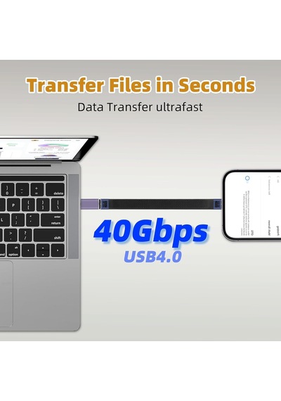 Usb4 Type-c Uzatma Kablosu 40gbps 240w 8k 60hz Erkek Dişi Usb-c Adaptör 15cm Pd Hızlı Şarj Thunderbolt 4 Uyumlu Tcu
