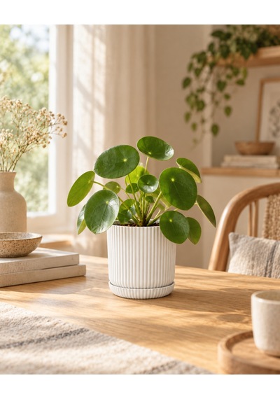 Lınje Dekoratif Saksı Beyaz / 5 Adet 14 Cm İç & Dış Mekan Pp Saksı