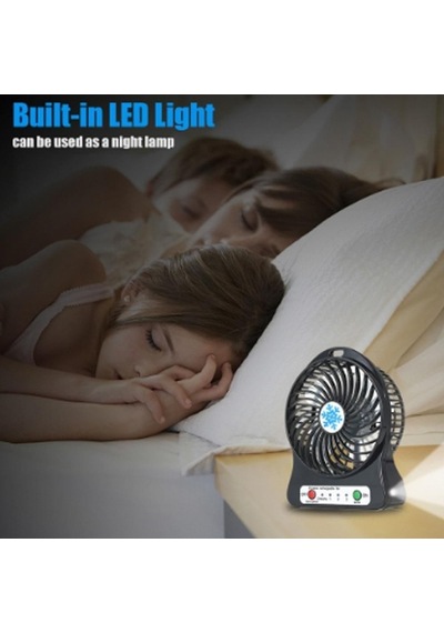 Şarjlı Mini Vantilatör Masa Üstü 3 Kademeli Usb Mini Fan