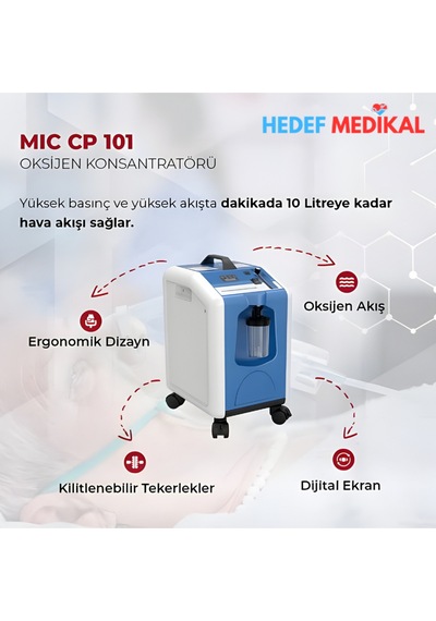 5l Oksijen Konsantratörü & 24 Saat Oksijen Üretebilir