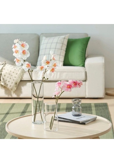 Ikea Smycka Yapay Orkide Dalı 60 Cm Beyaz Kırmızı Sarı Beyaz - Kırmızı - Sarı