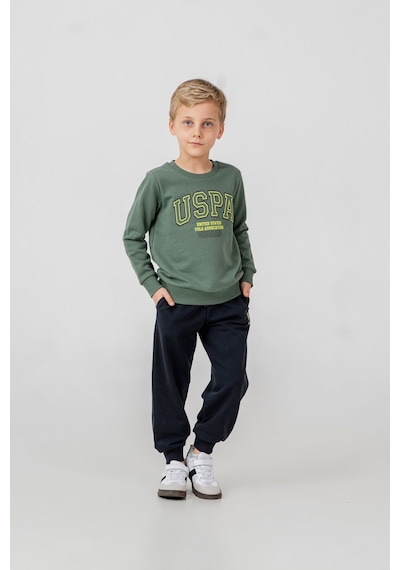 U.S. Polo Assn. Erkek Çocuk Baskılı Yeşil Uzun Kol Eşofman Takımı Us2620-c-v1 Us2620-c-v1