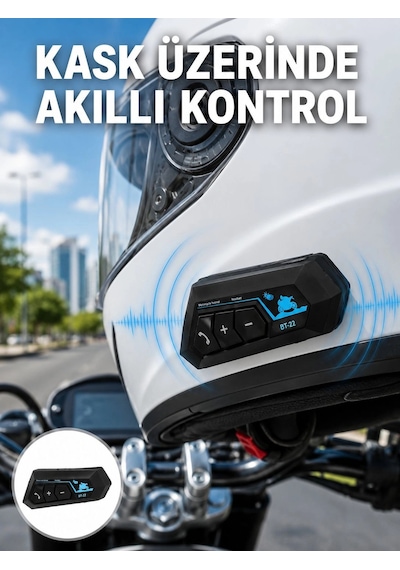 Bluetooth Kask Kulaklığı Intercom 5.0 Bluetooth Android Ve İos Uyumlu Yeni Nesil 01282969