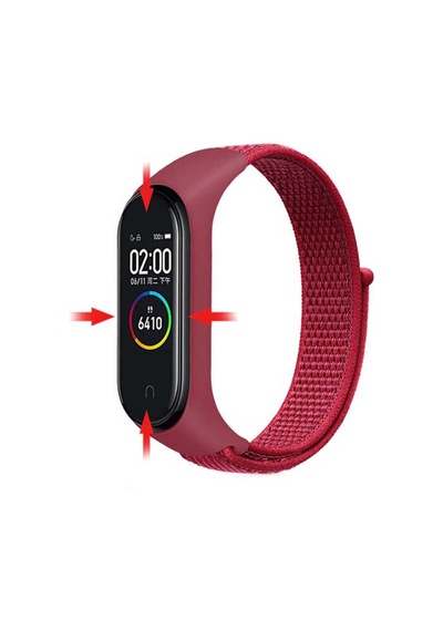 Xiaomi Mi Band 3 / 4 Krd-13 Hasır Örme Kordon Kayış