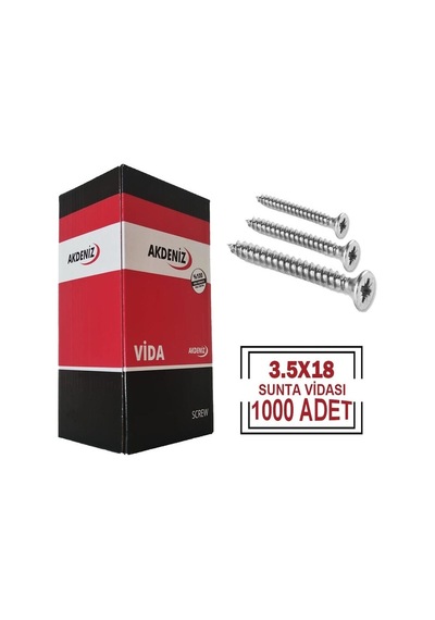 Akdeniz Sunta Vidası 3,5x18 1000 Adet