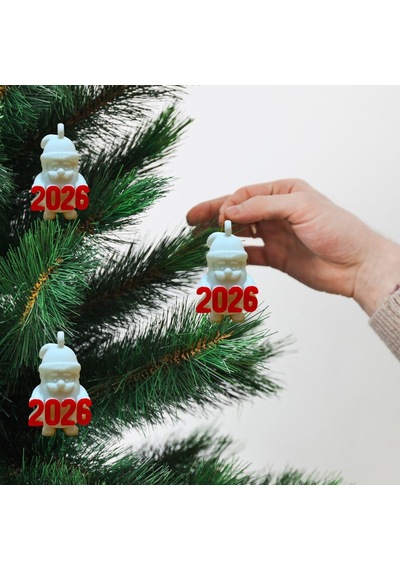 2026 Noel Baba -çam Ağacı Süsü 3lü Diğer