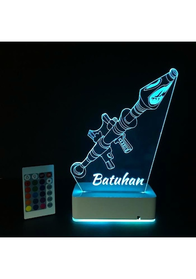 Kişiye Özel Fortnite Roket Masaüstü 3D Led Lamba