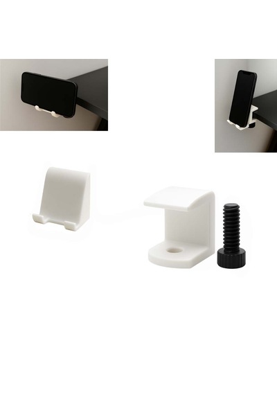 Özel 3d Baskı Telefon Tutucu Modüler Masa Düzenleyici Tak Çıkar Düzenleyici Ebat: 4,9 Cm X 5,5 Cm Beyaz