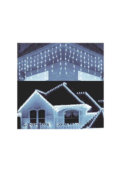 8 Fonksiyonlu 16 Saçaklı Perde Led 3 X 1 Beyaz Mavi