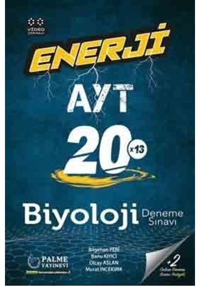Palme Yayınevi AYT Biyoloji Enerji 20 Deneme Sınavı
