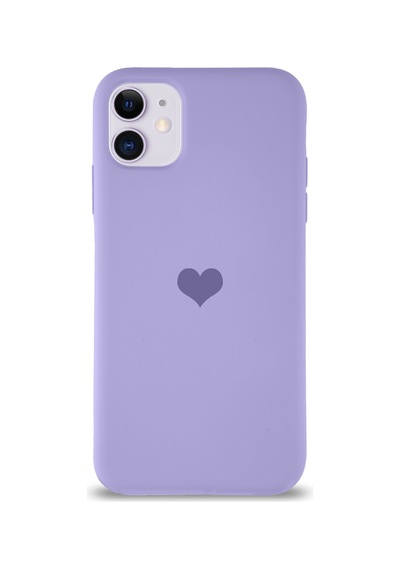 Apple Uyumlu iPhone 11 Kılıf Kalp Logolu Altı Kapalı İçi Kadife Lansman Silikon Kılıf - Turkuaz