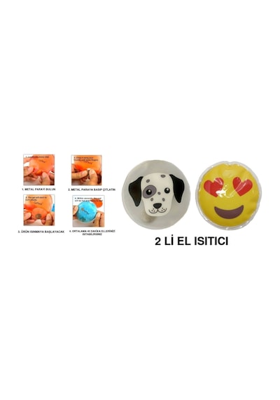 Emoji,köpek Cep Sobası,el Isıtıcı,2 Adet Sıcak Su Torbası Pvc 9c