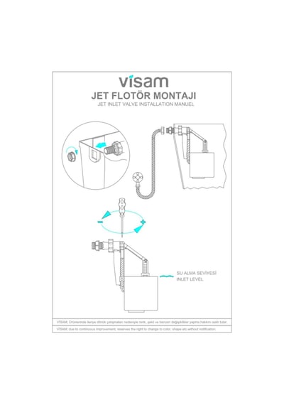 Visam 3/8 Jet Flatör 652.001 Beyaz - Mavi