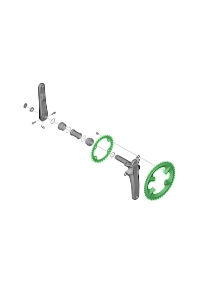 Shimano 54-nj Aynakol Dişlisi Dura-ace Fc-r9200/p 110mm Bcd 4 Kollu Siyah