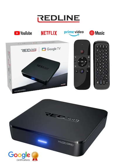 Redline Red360 X100 Pro Android Tv Box + M8 Air Mouse 16gb Hafıza