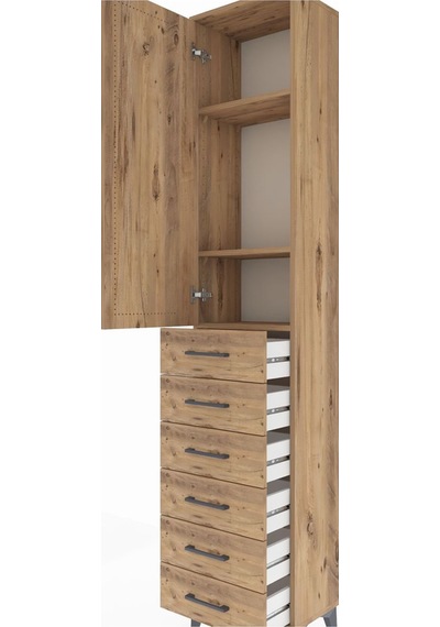 Arges Dolap 3 Raflı 6 Çekmeceli Tek Kapaklı 44x30x221 Çam-çam Çam Arges Dolap 3 Raflı 6 Çekmeceli Tek Kapaklı 44x30x221 Çam-çam Çam