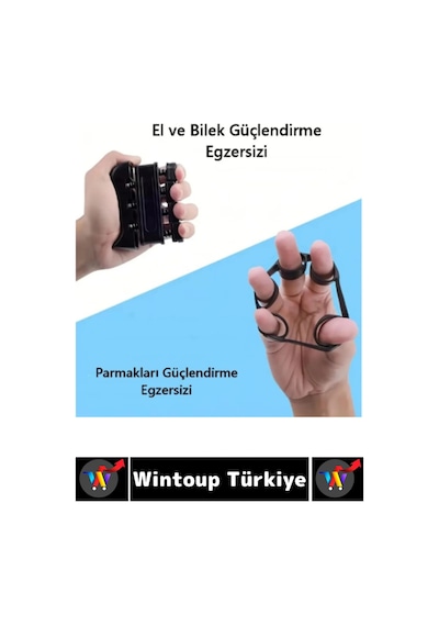 Ev Ofis Fizyoterapi  Yönetimi Antrenman El Parmak Güçlendirici Egzersiz 5 Parça Premium Set Çok Renkli