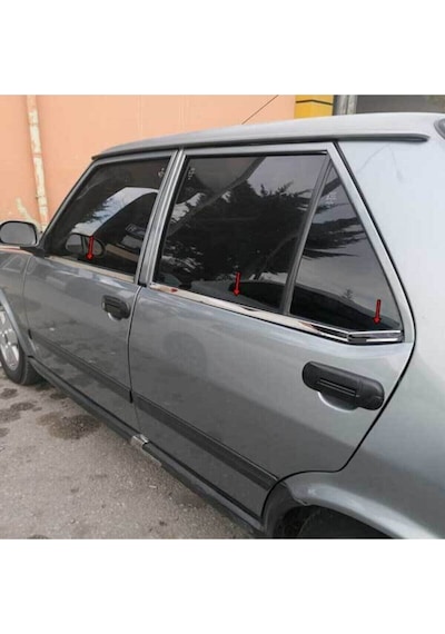 Fiat Tofaş Uyumlu Doğan Şahin Krom Cam Çıtası 6 Parça Paslanmaz Krom N11.3618