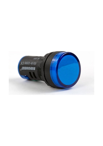 EUROWEST LS-24V-M 22MM MAVİ LED SİNYAL LAMBASI