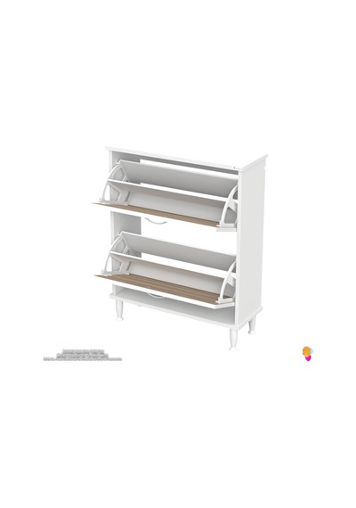 Modilayn Umay Kapı Önü 72x90x25, 5 Cm Lik 2 Düşer Kapak 4 Göz Bölmeli Ayakkabılık Cordoba - Beyaz Modilayn Umay Kapı Önü 72x90x25, 5 Cm Lik 2 Düşer Kapak 4 Göz Bölmeli Ayakkabılık Cordoba - Beyaz