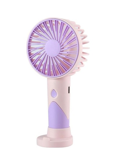 Feny Fn-f20 Pembe-mor Kademeli Ultra Sessiz Şarjlı Taşınabilir 500mah Mini El Fanı