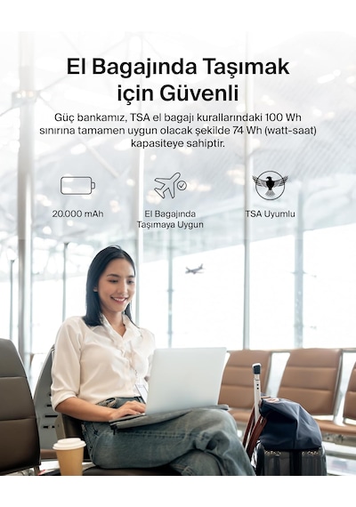 Belkin Boostcharge 20.000mah Entegre Kablolu 30w Hızlı Şarj Powerbank, Beyaz Beyaz