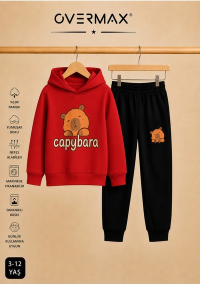 Overmax Capybara Baskılı Kapüşonlu Çocuk Eşofman Takımı 3-12 Yaş Kırmızı Üst- Siyah Alt - 916032676 Kırmızı Üst- Siyah Alt Overmax Capybara Baskılı Kapüşonlu Çocuk Eşofman Takımı 3-12 Yaş Kırmızı Üst- Siyah Alt - 916032676 Kırmızı Üst- Siyah Alt