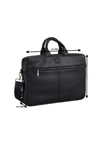 West Polo Westpolo Vegan Deri Unisex Laptop, Evrak Çantası - Siyah