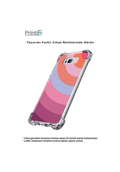 Huawei P20 Lite Köşe Korumalı Antişok Kapak Renk Cümbüşü Tasarımlı Şeffaf Kılıf