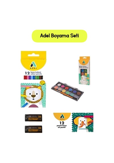 Öğrenci 3'lü Boyama Seti Silgi