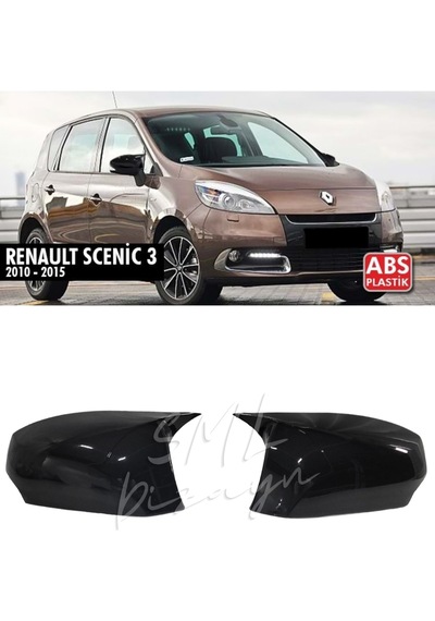 Renault Scenic 3 2010-2015 Batman-Yarasa Ayna Kapağı Piano Black